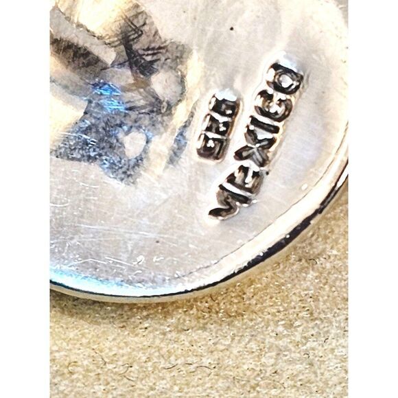 Vintage Taxco Mexico Onyx Clip-On Earrings - Picture 6 of 7